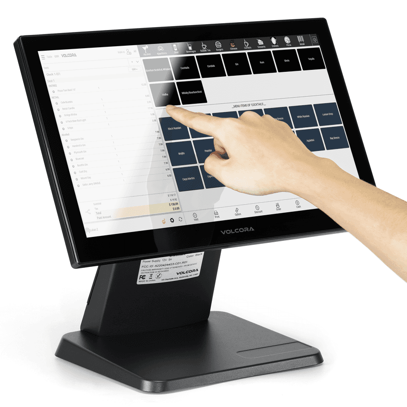 Single 15.6" Touch Screen Android 14 POS Terminal. Rockchip RK3576 CPU, 8GB Memory, 64GB Hard Disk