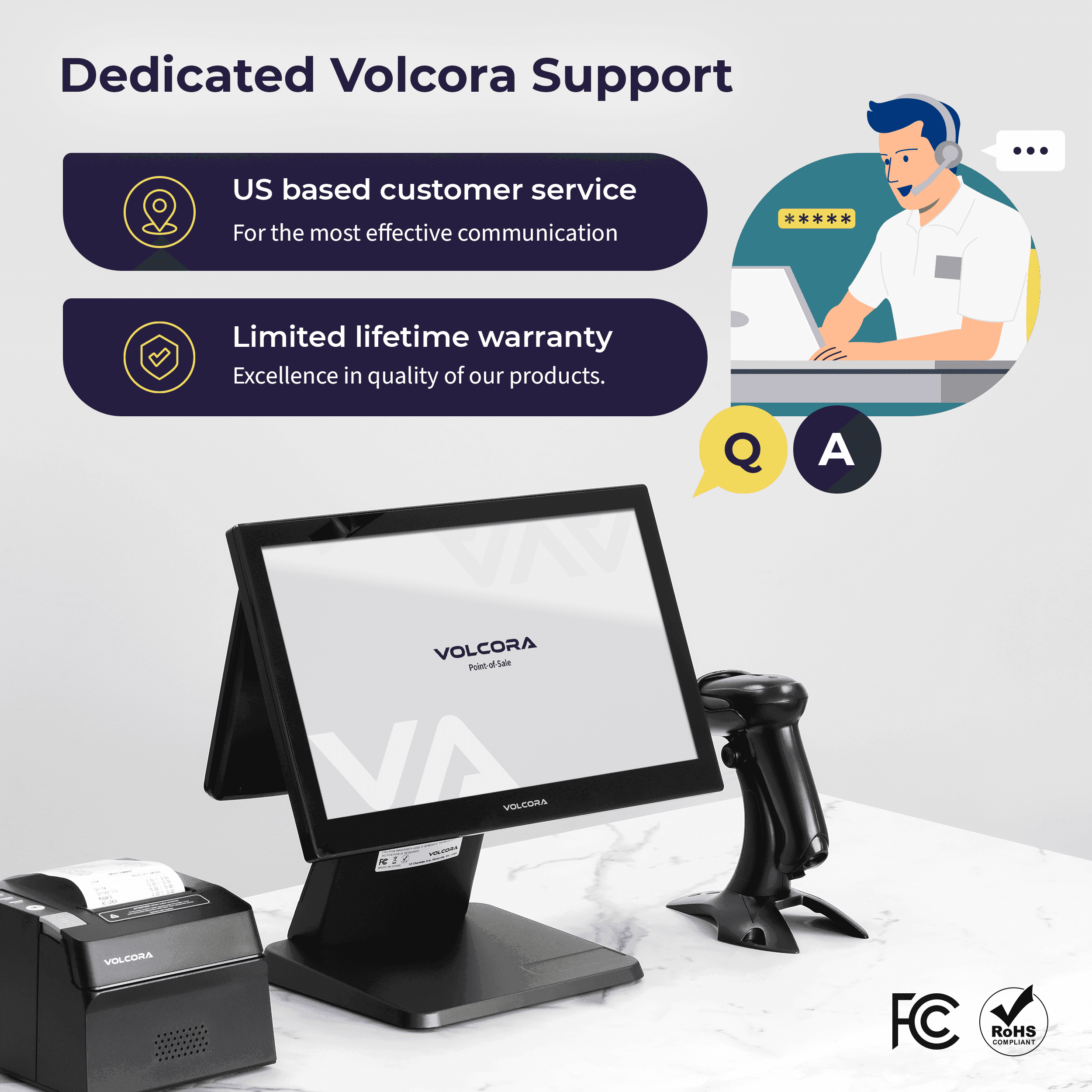 Dual Screen 15.6" plus 11" Customer Facing Touch Screens Android 14 POS Terminal. Rockchip RK3576 CPU, 8GB Memory, 64GB Hard Disk 6