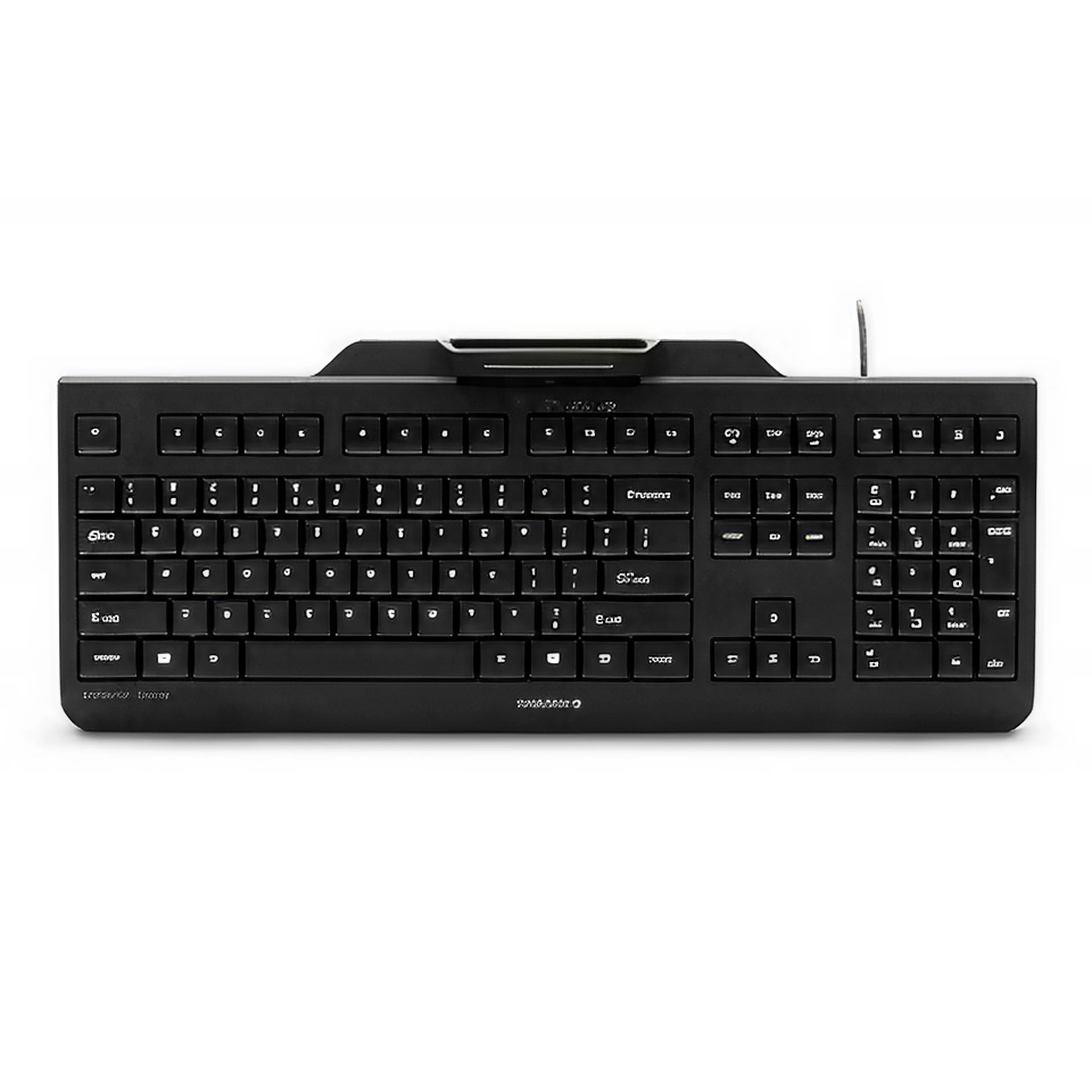 Cherry, Black USB Keyboard With High Performance Pcsc/Emv Smart Card Reader, US Intl. 104+4 Key Position Layout, Fips201 Certified