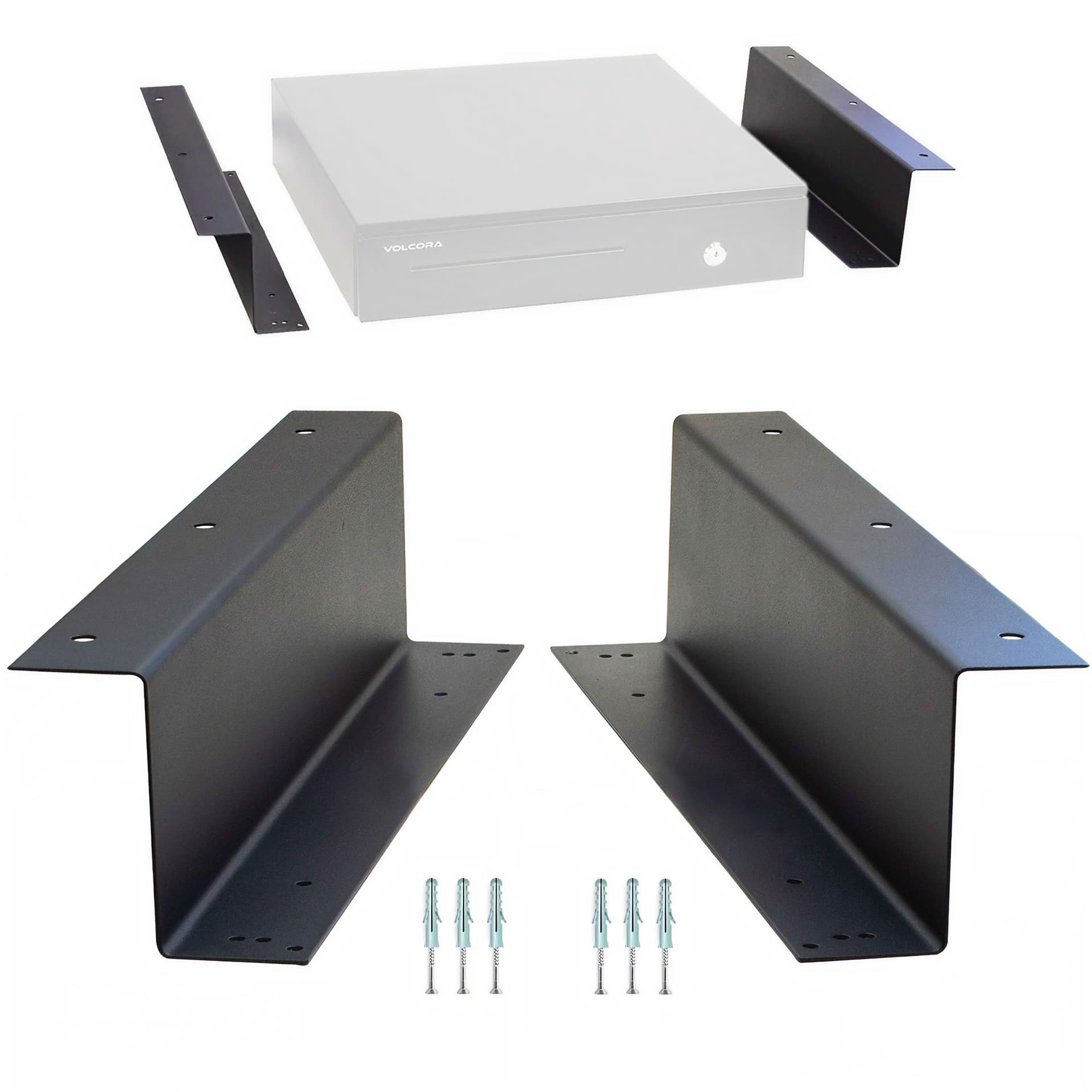 16" X 5" X 2" Heavy Duty Steel Under Counter Mounting Bracket