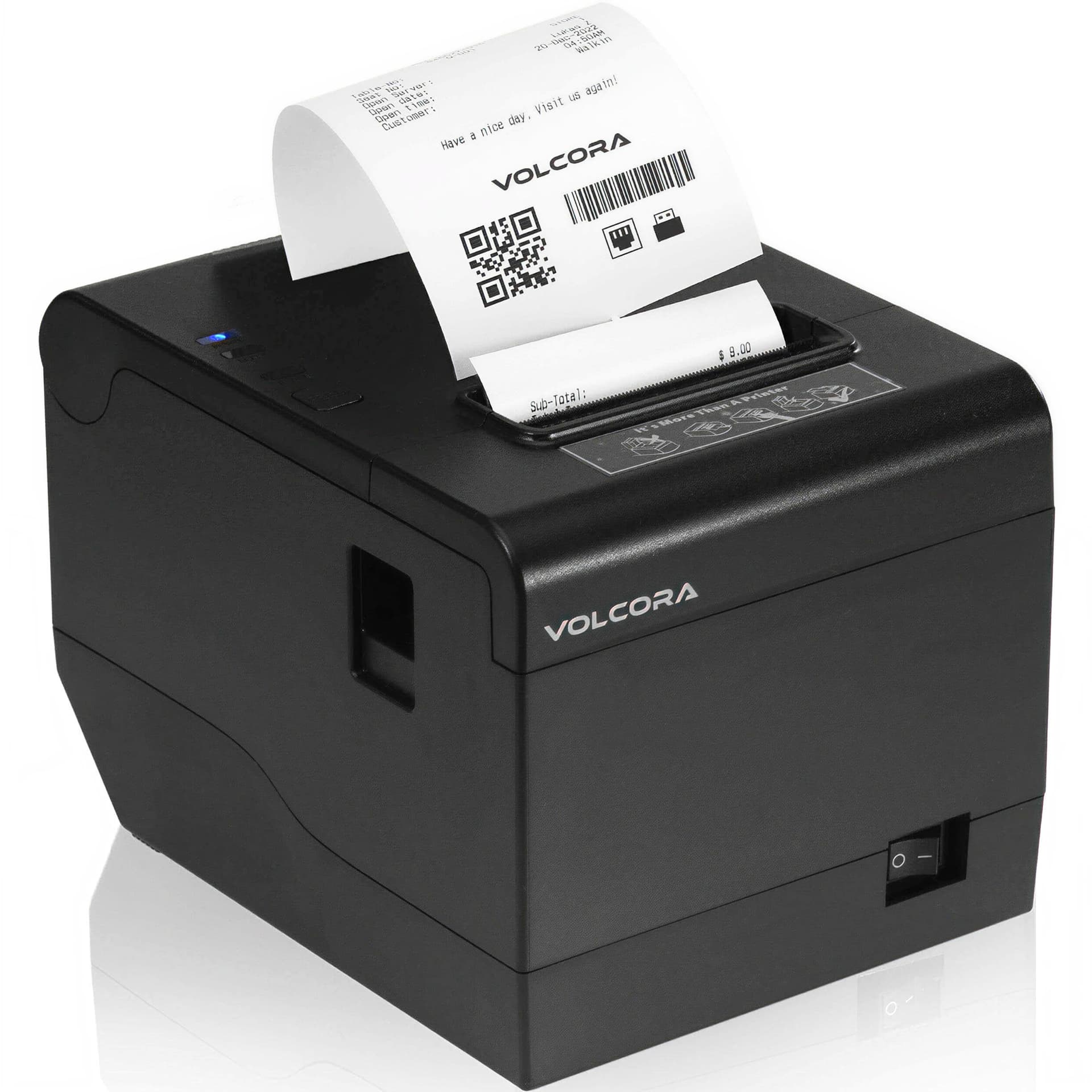 Volcora Performance 80mm Thermal Receipt Printer USB/WiFi - V-WLRP5 Series. Black